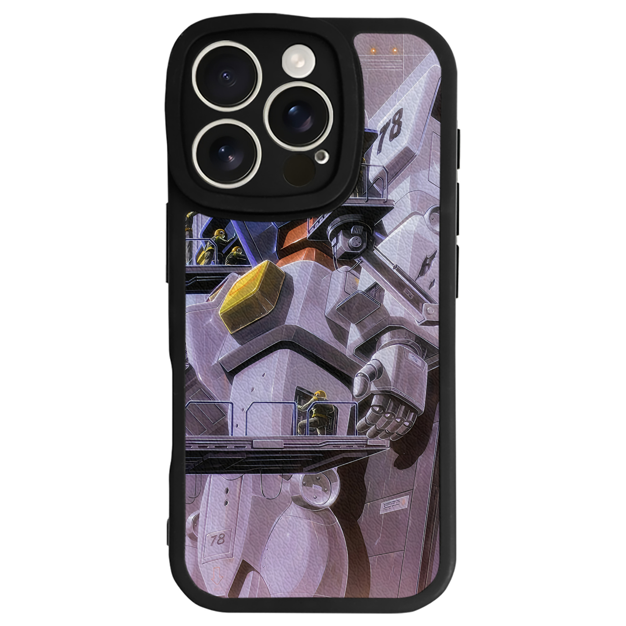 （画像用） 機動戦士ガンダム Mobile Suit Gundam 【iPhone 16シリーズ対応】シリコンスマホケース（レザー調） 材質：シリコン